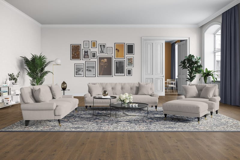 Andrew Loveseat - Beige/Mässing - Products - Möbler - Fåtölj & stolar - Fåtölj