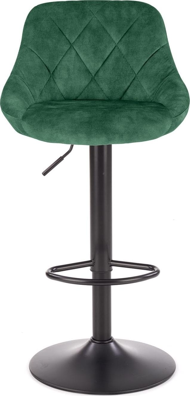 Barstol med grön klädsel & svart fot - Grön - Products - Möbler - Fåtölj & stolar - Barstol & barpall