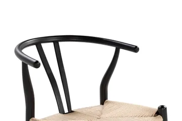 Dastoori Matstol med Armstöd - Svart / Natur / Beige - Products - Möbler - Fåtölj & stolar - Matstol & köksstol