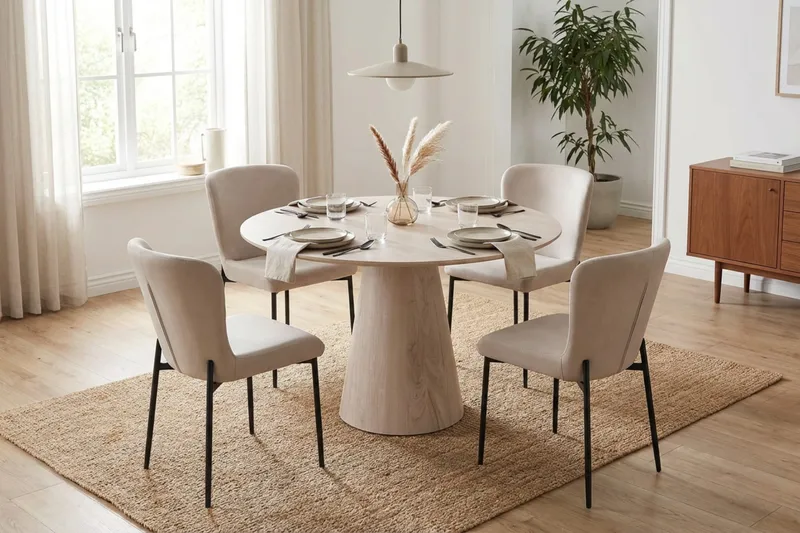 Elsie Matstol Sammet - Beige - Products - Möbler - Fåtölj & stolar - Matstol & köksstol