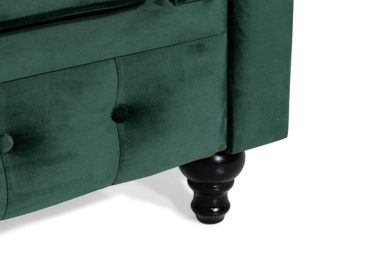 Chesterfield Lyx Stor skön djup sammetsfåtölj - Fåtölj till vardagsrum - Mörkgrön - Products - Möbler - Fåtölj & stolar - Fåtölj - Chesterfield fåtölj
