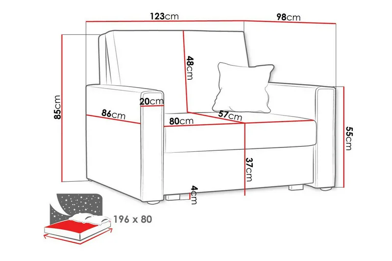 Denegal Bäddfåtölj Light grey/Dark grey - Products - Möbler - Fåtölj & stolar - Fåtölj - Bäddfåtölj
