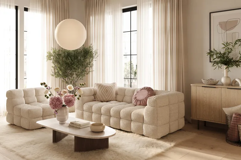 Elise Bubblig Fåtölj - Beige - Products - Möbler - Fåtölj & stolar - Fåtölj - Fåtölj utan armstöd