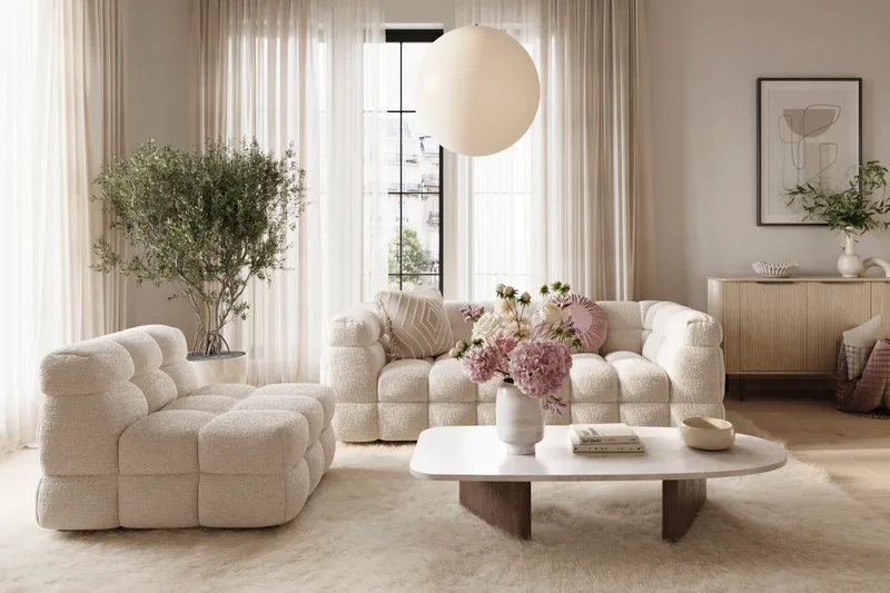 Elise Bubblig Fåtölj - Beige - Products - Möbler - Fåtölj & stolar - Fåtölj - Fåtölj utan armstöd
