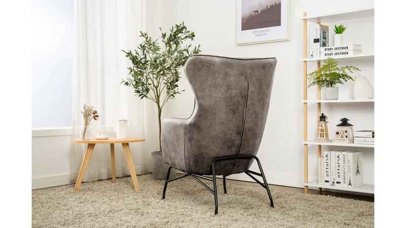 Morvella Fåtölj - Grå - Products - Möbler - Fåtölj & stolar - Fåtölj - Öronlappsfåtölj