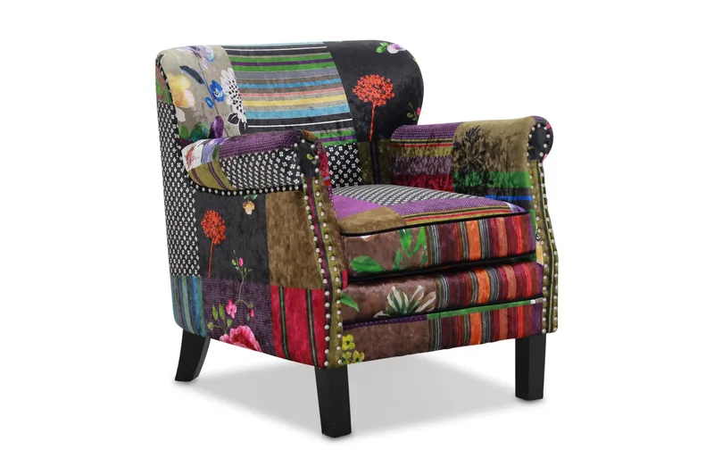 Owen Clubfåtölj Mönstrad, Flerfärgad
