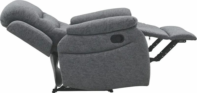 Reclinerfåtölj i grått tyg - Grå - Products - Möbler - Fåtölj & stolar - Fåtölj - Biofåtölj & reclinerfåtölj