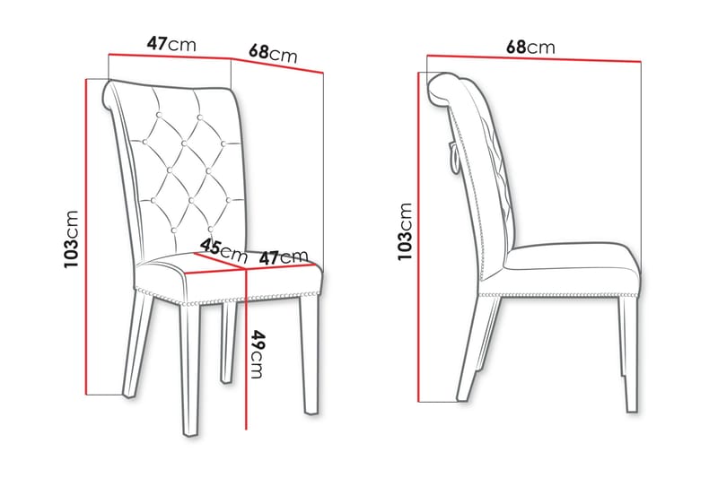 Garvin Matstol - Svart/Vit - Products - Möbler - Fåtölj & stolar - Matstol & köksstol