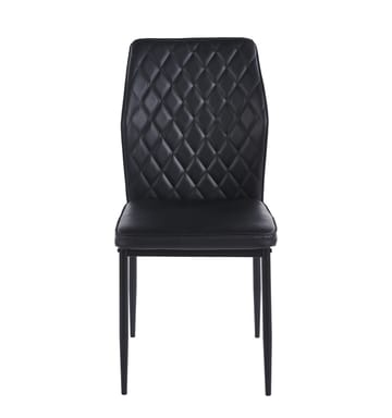 Inez matstol i svart konstläder med svarta ben - Svart - Products - Möbler - Fåtölj & stolar - Matstol & köksstol