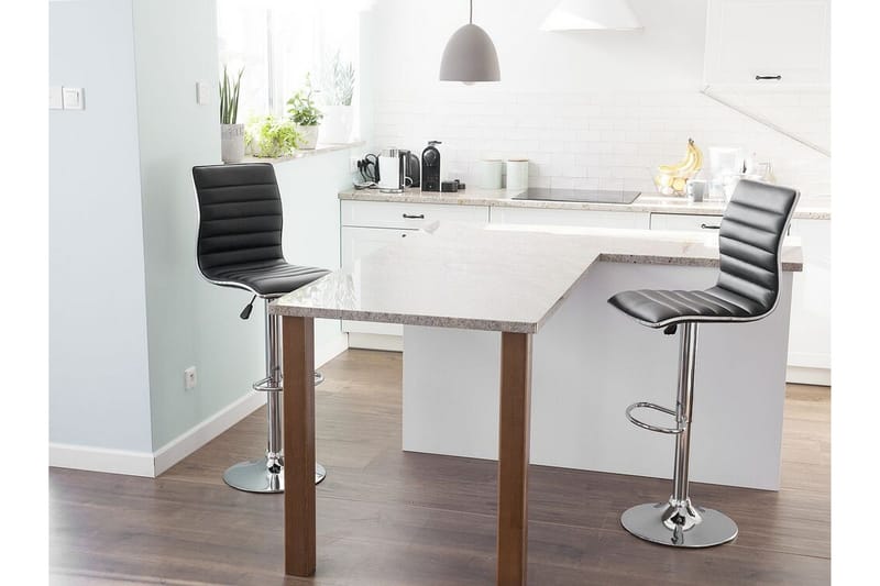 Lucernia Barstol 2-pack - Konstläder/Svart - Products - Möbler - Fåtölj & stolar - Barstol & barpall