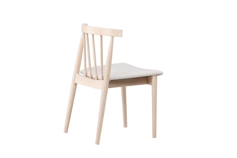 Matstol utan armstöd Peach Flora Dining Chair - Whitewash Legs / Beige Fabric Whitewash - Products - Möbler - Fåtölj & stolar - Matstol & köksstol