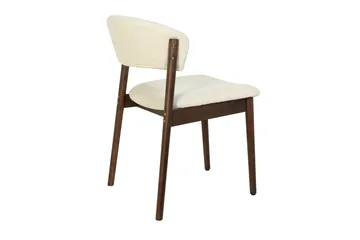 Nala Matstol i trä med tygsits - Valnöt/Beige - Products - Möbler - Fåtölj & stolar - Matstol & köksstol