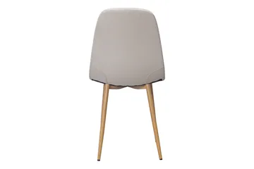 Nibe Matstol - Beige/Metallben Ek - Products - Möbler - Fåtölj & stolar - Matstol & köksstol