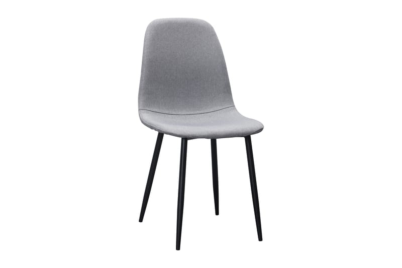 Nibe Matstol - Grå/Metallben Svart - Products - Möbler - Fåtölj & stolar - Matstol & köksstol