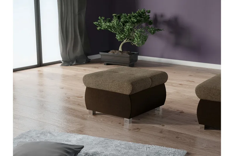 Cerys Fotpall 60 cm - Brun - Products - Möbler - Fåtölj & stolar - Pall & puff - Fotpallar