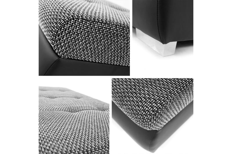 Cerys Fotpall 60 cm - Svart/Mörkgrå - Products - Möbler - Fåtölj & stolar - Pall & puff - Fotpallar