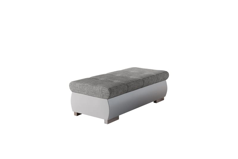 Cerys Fotpall 60 cm - Vit/Ljusgrå - Products - Möbler - Fåtölj & stolar - Pall & puff - Fotpallar