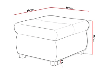 Cerys Sittpuff - Svart - Products - Möbler - Fåtölj & stolar - Pall & puff - Sittpuff