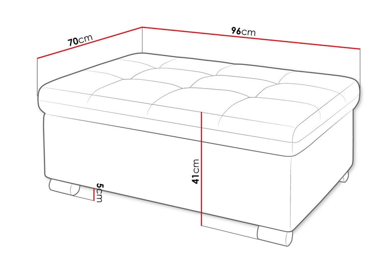 Dynir Fotpall 70 cm - Svart - Products - Möbler - Fåtölj & stolar - Pall & puff - Fotpallar