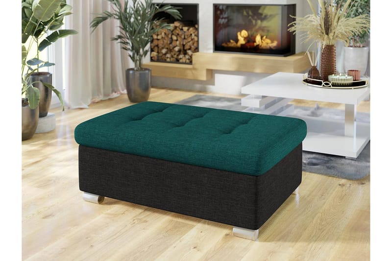 Dynir Fotpall 70 cm - Svart/Grön - Products - Möbler - Fåtölj & stolar - Pall & puff - Fotpallar