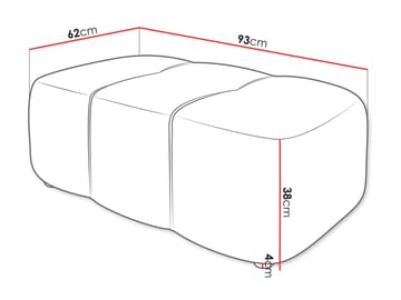 Flo Fotpall 93 cm - Gul - Products - Möbler - Fåtölj & stolar - Pall & puff - Fotpallar