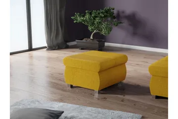 Gamal Fotpall 60 cm - Gul - Products - Möbler - Fåtölj & stolar - Pall & puff - Fotpallar