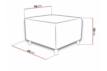 Kintore Fotpall 56 cm Light grey/Dark grey - Products - Möbler - Fåtölj & stolar - Pall & puff - Fotpallar