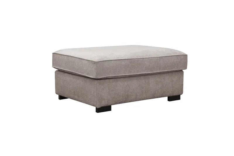 Rossita Fotpall i chenille - Grå/Brun - Products - Möbler - Fåtölj & stolar - Pall & puff - Fotpallar