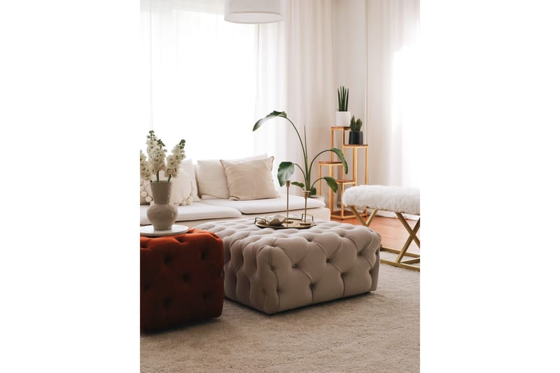 Seban Sittpuff 80 cm - Cream - Products - Möbler - Fåtölj & stolar - Pall & puff - Sittpuff