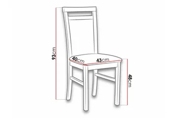 Roma Matstol - Svart - Products - Möbler - Fåtölj & stolar - Matstol & köksstol
