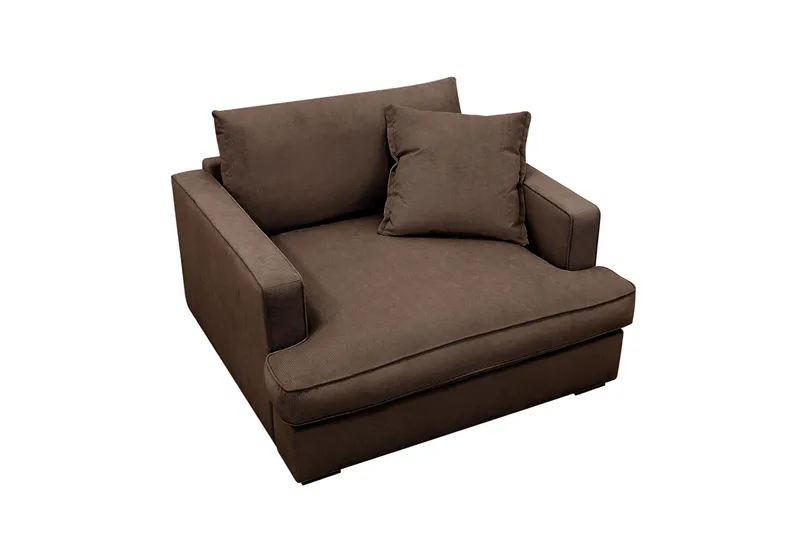 Rossita lyx Extra djup Fåtölj - Brun Manchester - Products - Möbler - Fåtölj & stolar - Fåtölj