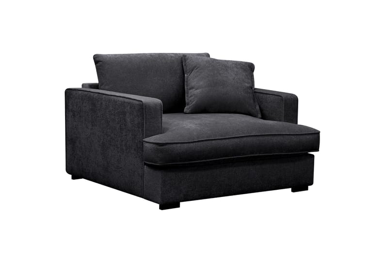 Rossita lyx Extra djup Fåtölj - Svart Chenille - Products - Möbler - Fåtölj & stolar - Fåtölj