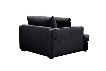 Rossita lyx Extra djup Fåtölj - Svart Chenille - Products - Möbler - Fåtölj & stolar - Fåtölj
