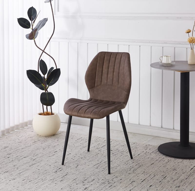 Santos matstol - Brun/svart - Brun/svart - Products - Möbler - Fåtölj & stolar - Matstol & köksstol
