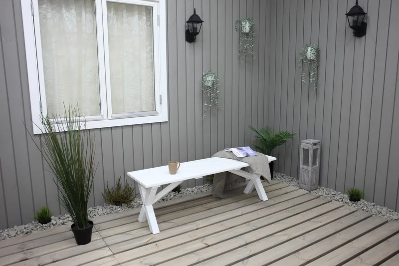 Scottsdale Sittbänk 140 cm Vit - KWA - Products - Möbler - Fåtölj & stolar - Sittbänk