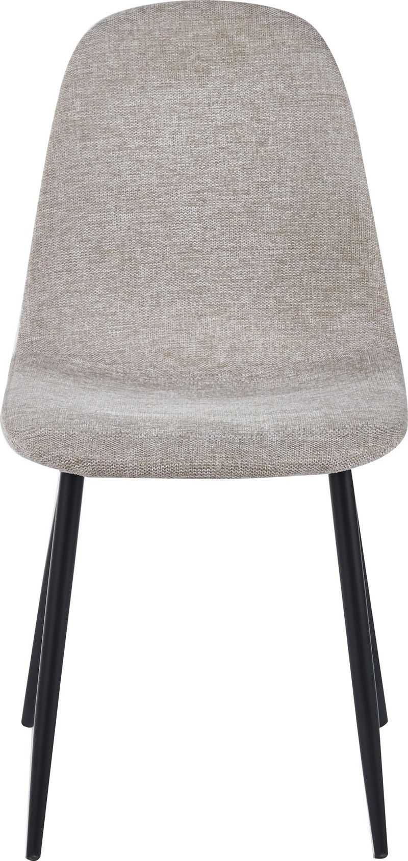 Stol i beige tyg med svarta ben - Carisma, beigegrå