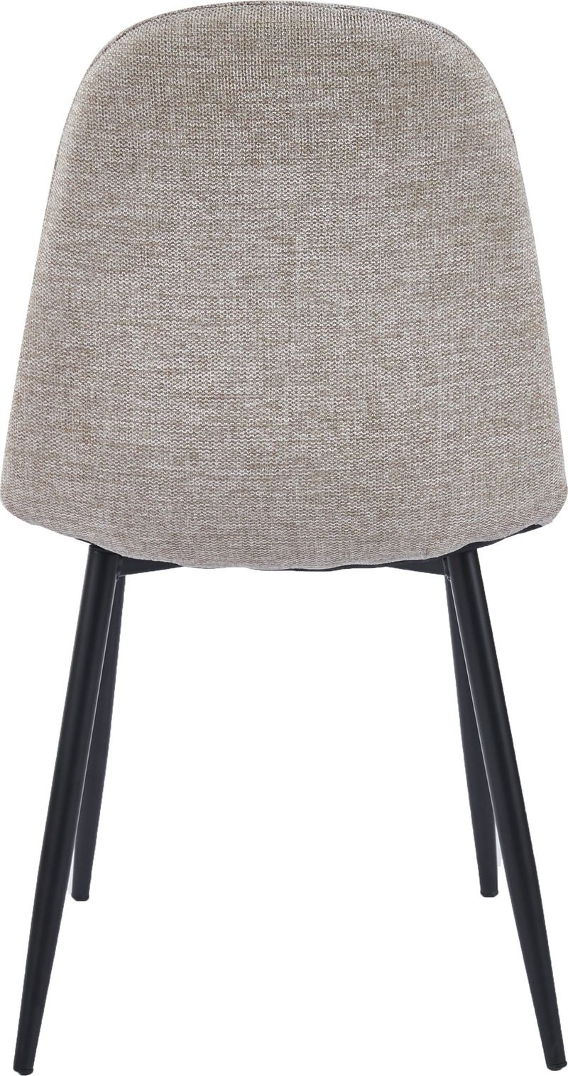 Stol i beige tyg med svarta ben - Carisma - beigegrå - Products - Möbler - Fåtölj & stolar - Matstol & köksstol