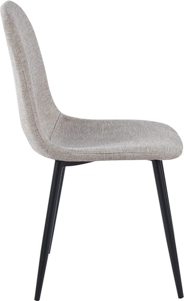 Stol i beige tyg med svarta ben - Carisma - beigegrå - Products - Möbler - Fåtölj & stolar - Matstol & köksstol