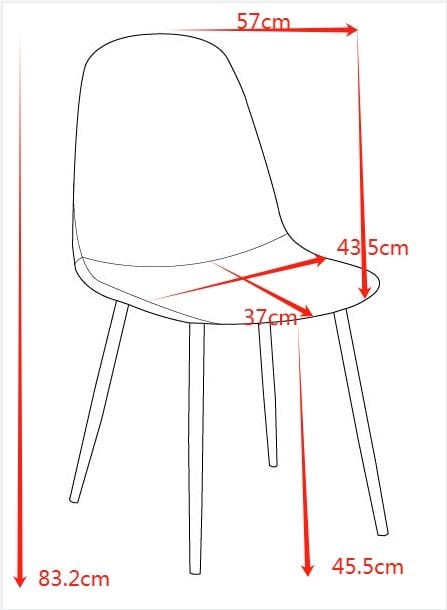 Stol i beige tyg med svarta ben - Carisma - beigegrå - Products - Möbler - Fåtölj & stolar - Matstol & köksstol
