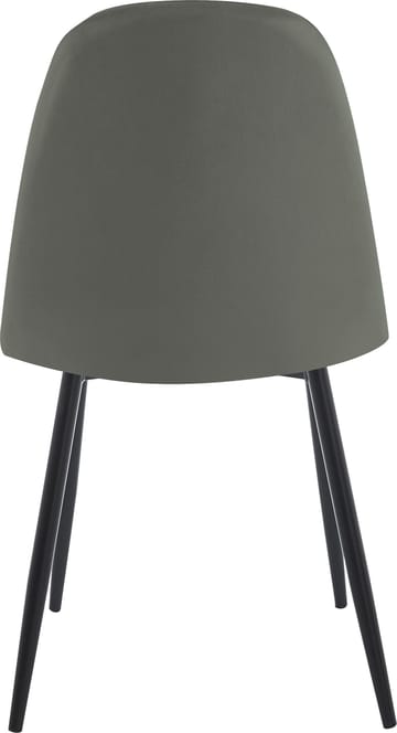 Stol i mörkgrå sammet med svarta ben - Mörkgrå - Products - Möbler - Fåtölj & stolar - Matstol & köksstol