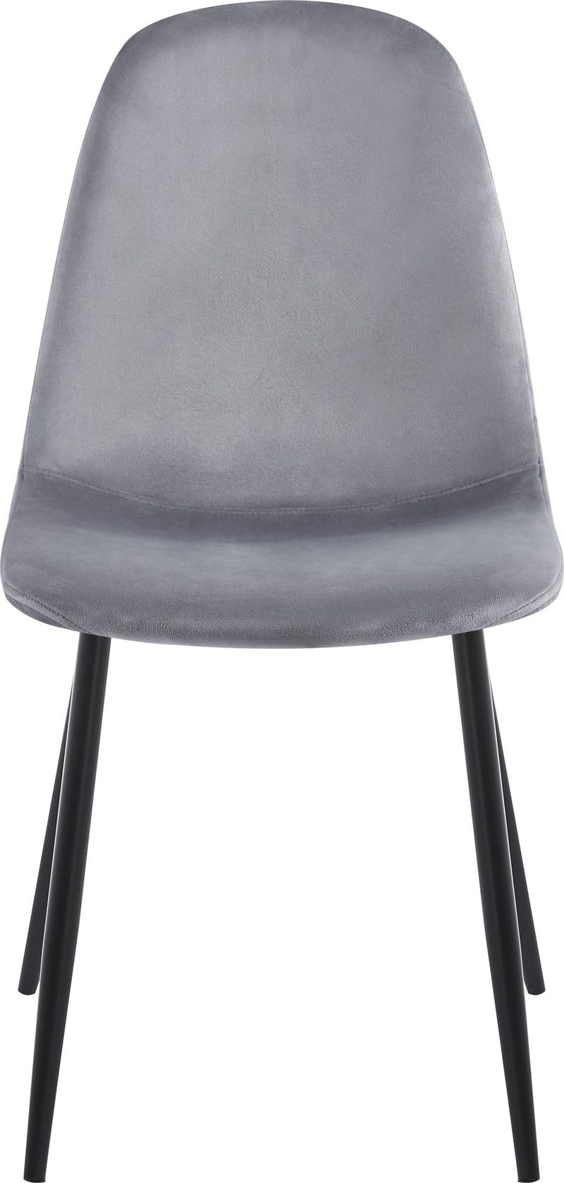 Stol ljusgrå sammet med svarta ben - Ljusgrå sammet med svarta matta stålben - Products - Möbler - Fåtölj & stolar - Matstol & köksstol