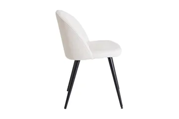 Velvet Deluxe Matstol Manchester - Svart/Beige - Products - Möbler - Fåtölj & stolar - Matstol & köksstol