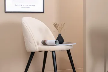 Velvet Stitches Matstol - Svart - Products - Möbler - Fåtölj & stolar - Matstol & köksstol