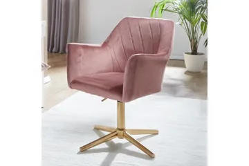 Willowdale Kontorsstol med Armstöd - Rosa/Guld - Products - Möbler - Fåtölj & stolar - Kontorsstol & skrivbordsstol