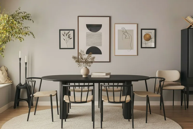 Winston Matstol - Beige / Metallben Svart - Products - Möbler - Fåtölj & stolar - Matstol & köksstol