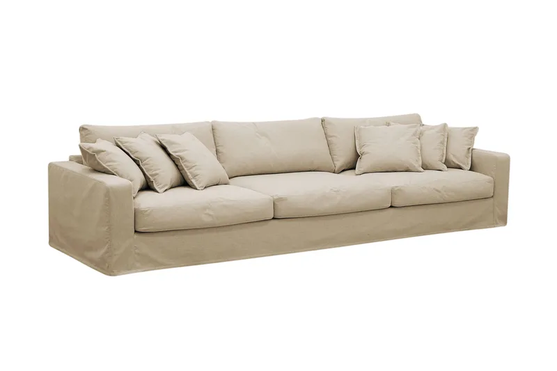 Valencia Extra Djup 5-sits Soffa med avtagbar och tvättbar klädsel - Beige - Products - Möbler - Soffa