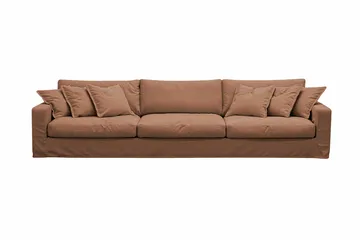Valencia Extra Djup 5-sits Soffa med avtagbar och tvättbar klädsel, Rostbrun