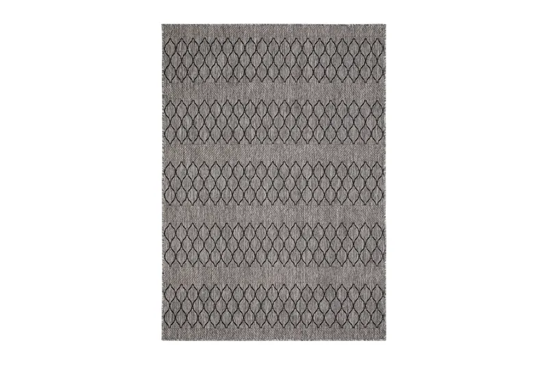 Madrid Bell Flatvävd Matta 200x285, Grå/Svart