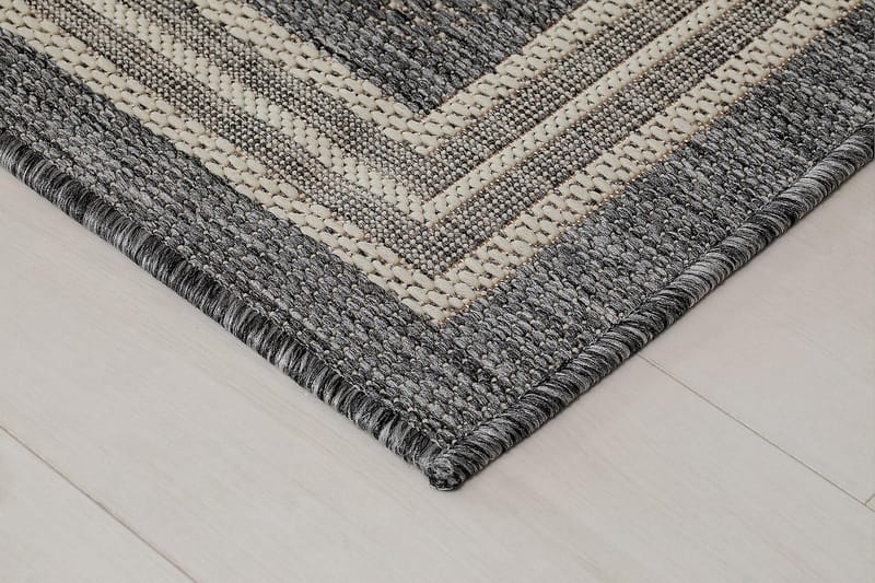 Madrid Frame Matta 80x150 cm Flatvävd - Grå - Products - Textil & mattor - Matta - Flatvävd matta