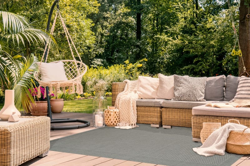 Miami Flatvävd Matta 160x230 cm - Grön - Products - Textil & mattor - Matta - Små mattor